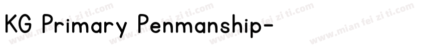 KG Primary Penmanship字体转换